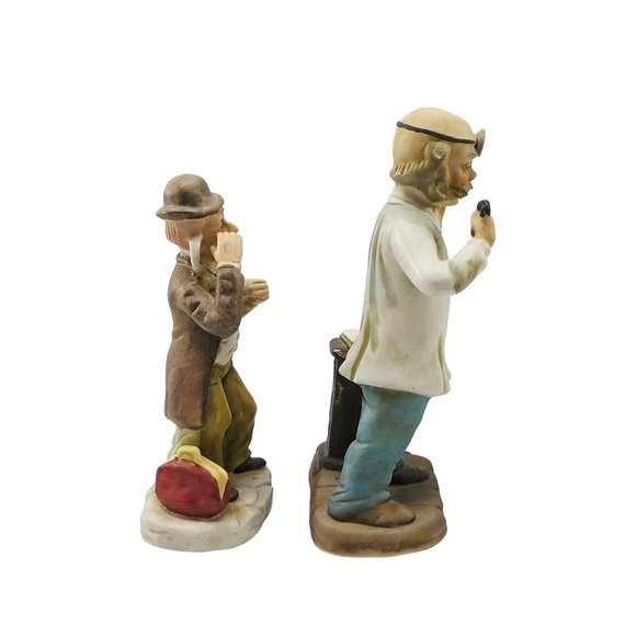 Pair of Vintage Doctor Figurines Bisque Porcelain - Picture 4 of 7